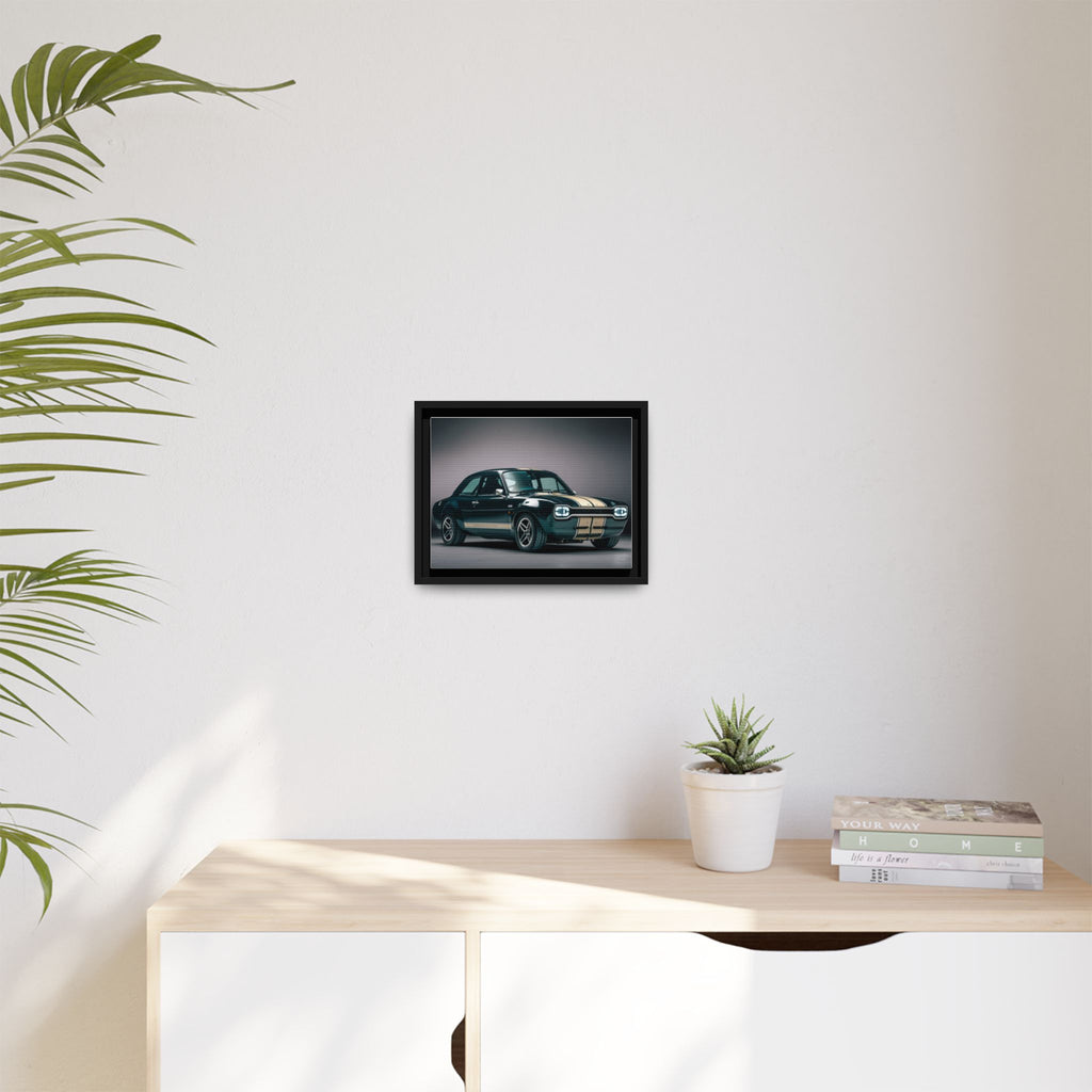 Framed Matte Canvas – Classic Retro Muscle Car Wall Art