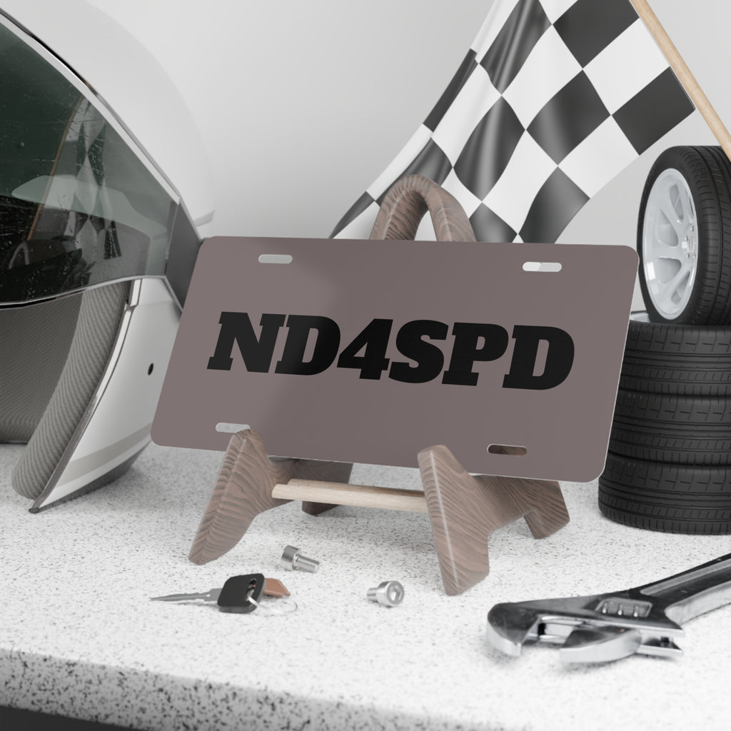 Vanity Plate - 'ND4SPD' Custom Metal License Plate