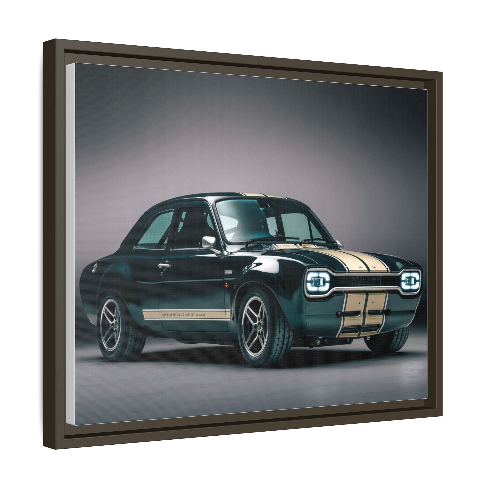 Framed Matte Canvas – Classic Retro Muscle Car Wall Art