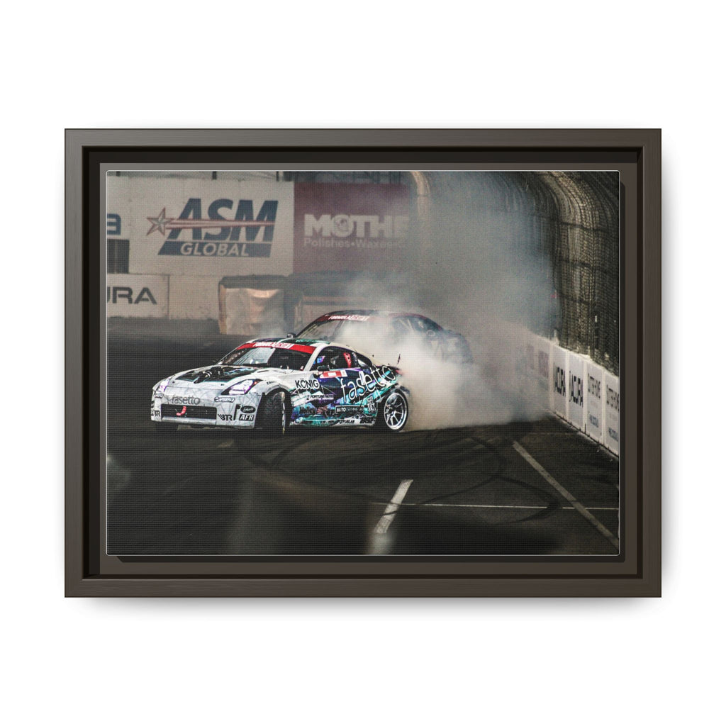 Drift Racing Canvas Print — Framed Matte Automotive Wall Art