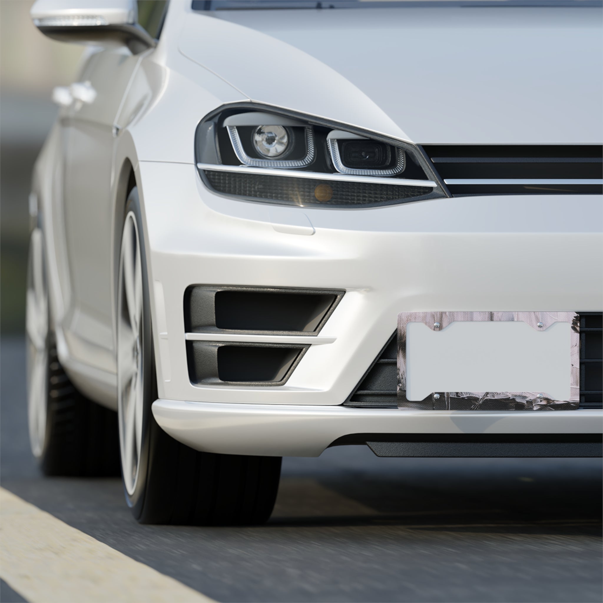 Stainless Metal License Plate Frame — Sleek Brushed Chrome Car Trim