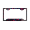 Neon Doodle Metal License Plate Frame