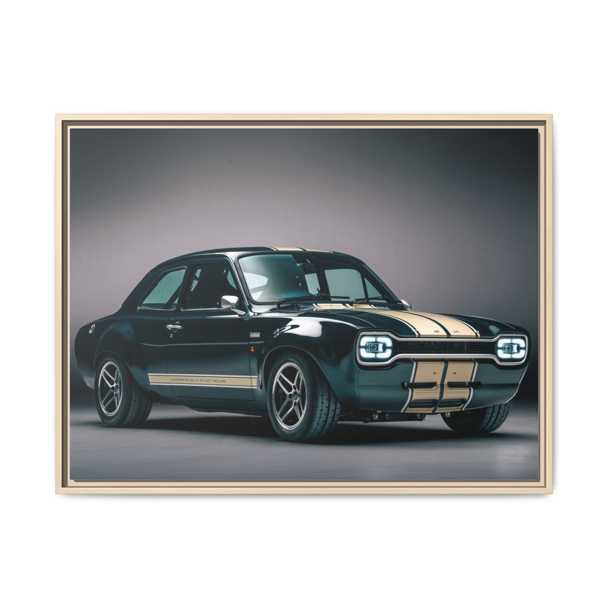 Framed Matte Canvas – Classic Retro Muscle Car Wall Art