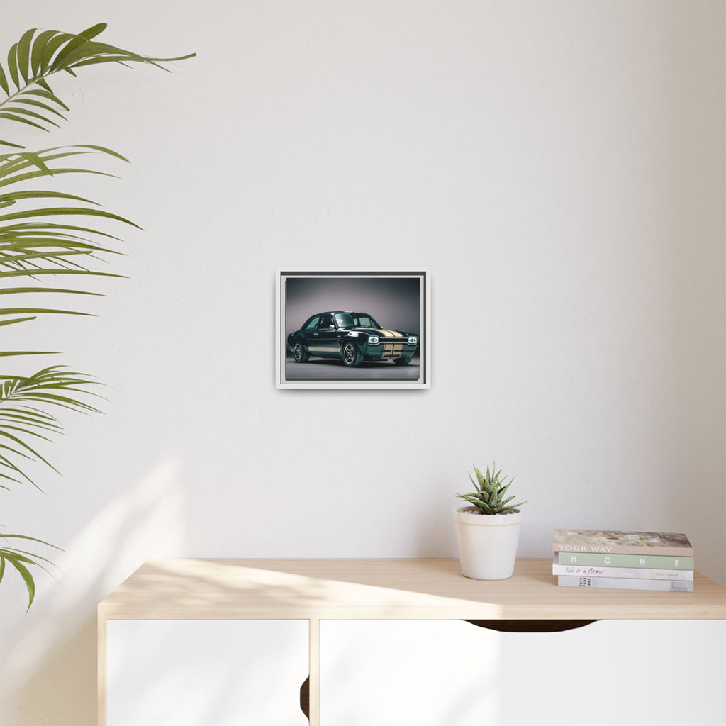 Framed Matte Canvas – Classic Retro Muscle Car Wall Art