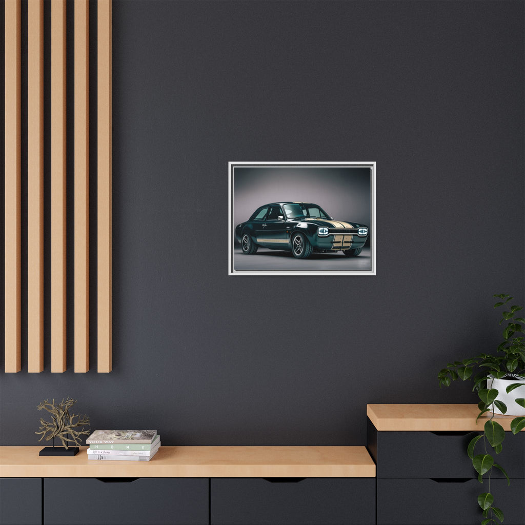 Framed Matte Canvas – Classic Retro Muscle Car Wall Art