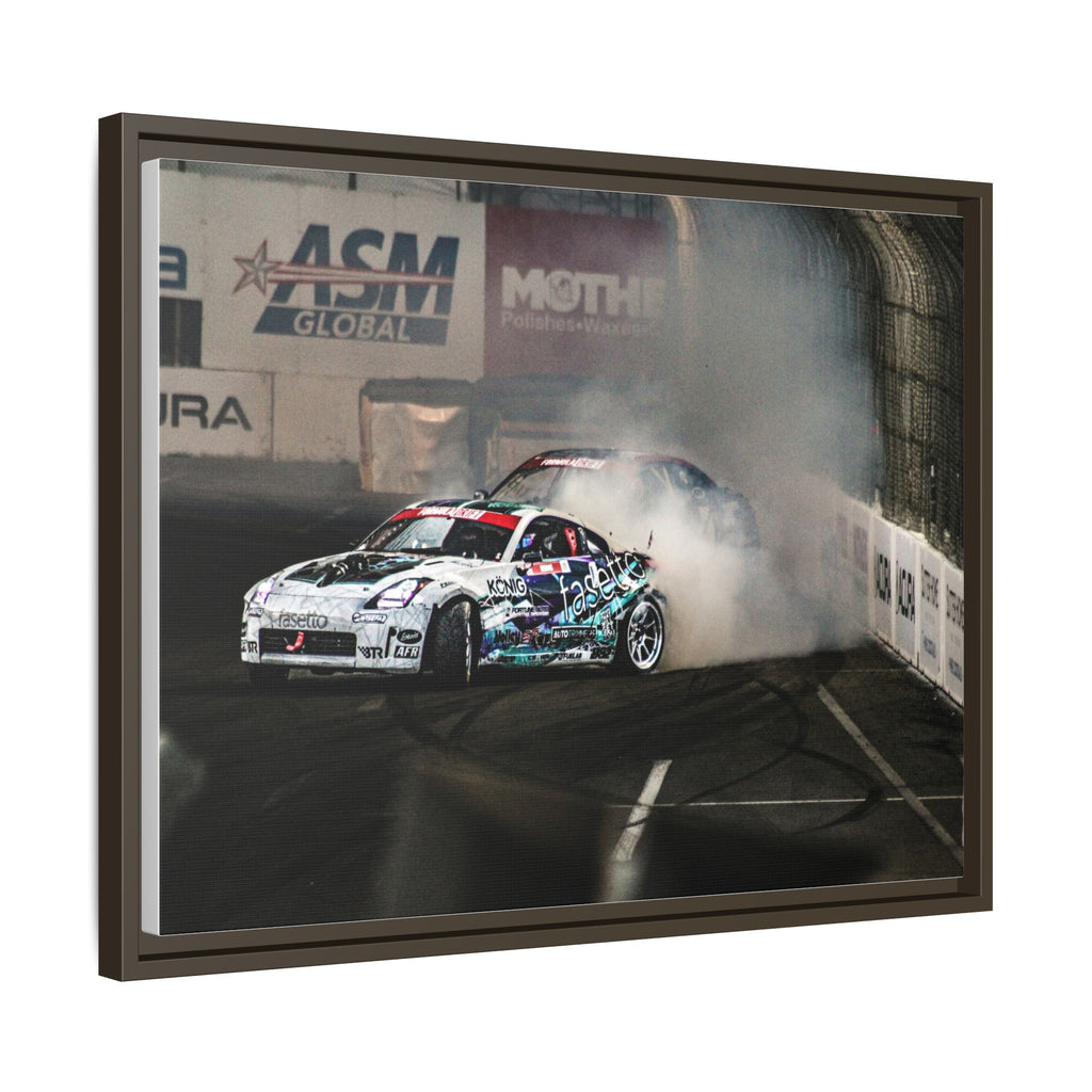 Drift Racing Canvas Print — Framed Matte Automotive Wall Art