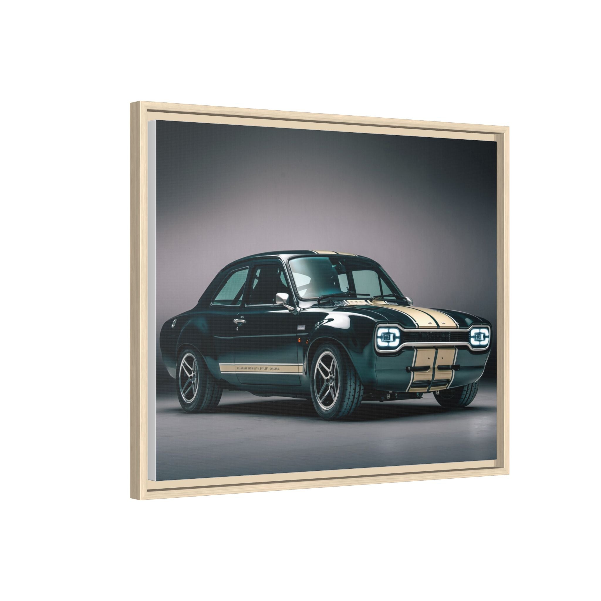 Framed Matte Canvas – Classic Retro Muscle Car Wall Art
