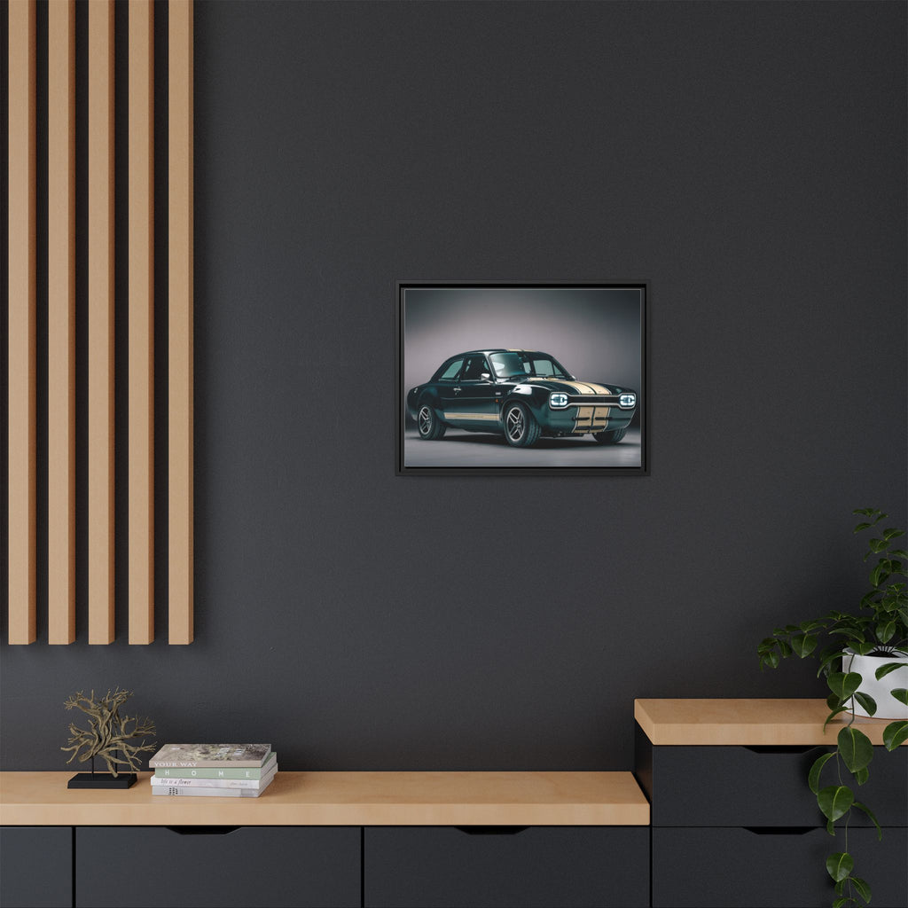 Framed Matte Canvas – Classic Retro Muscle Car Wall Art