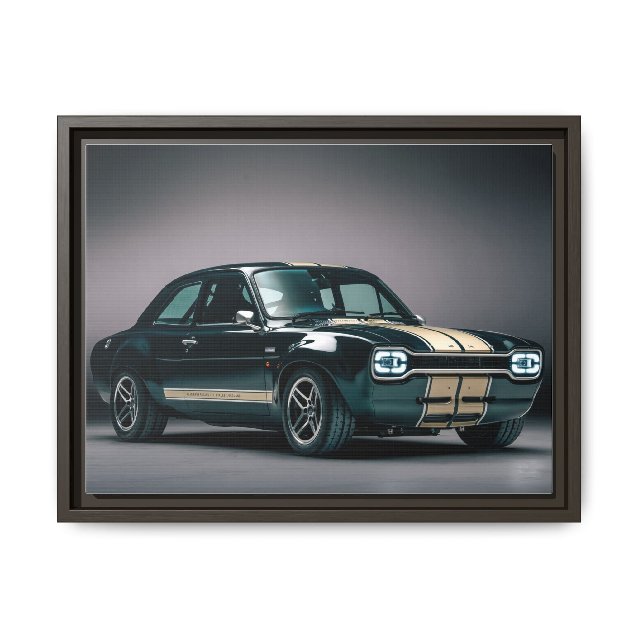Framed Matte Canvas – Classic Retro Muscle Car Wall Art