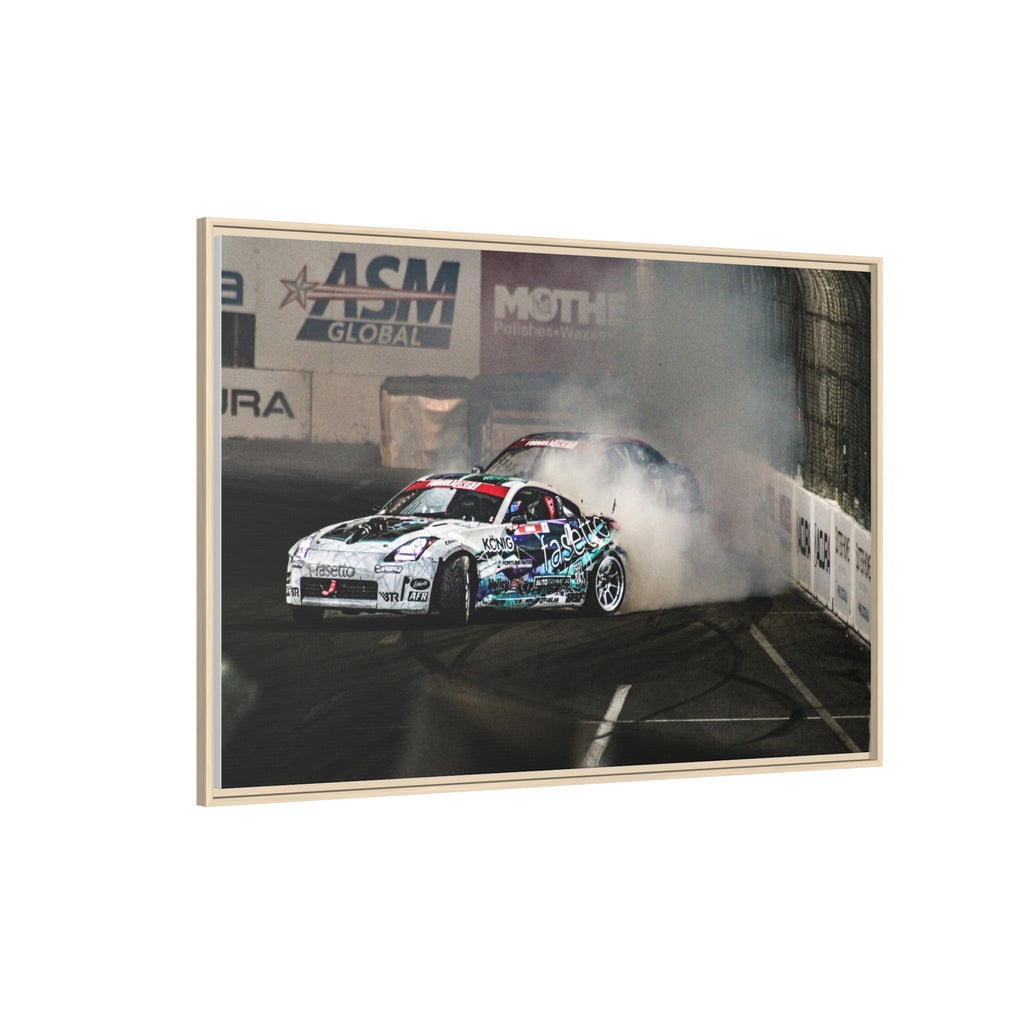 Drift Racing Canvas Print — Framed Matte Automotive Wall Art