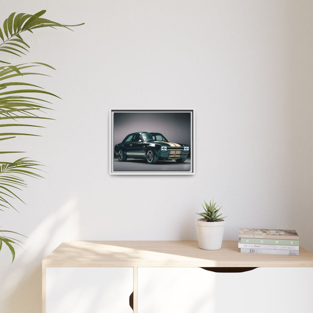 Framed Matte Canvas – Classic Retro Muscle Car Wall Art