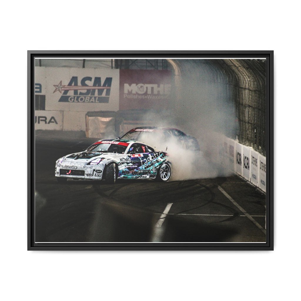 Drift Racing Canvas Print — Framed Matte Automotive Wall Art