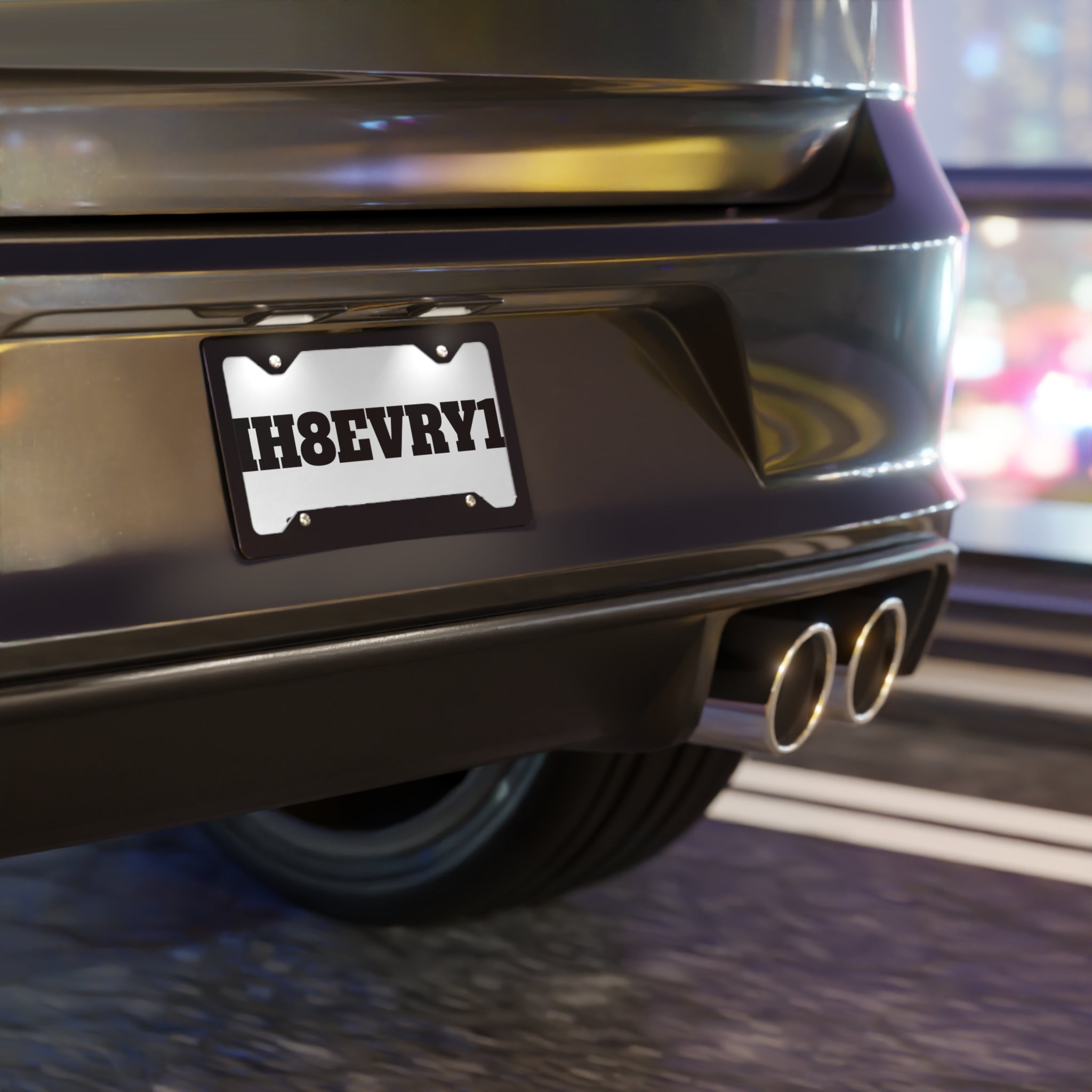 Vanity Plate - 'IH8EVRY1' Custom Funny License Plate