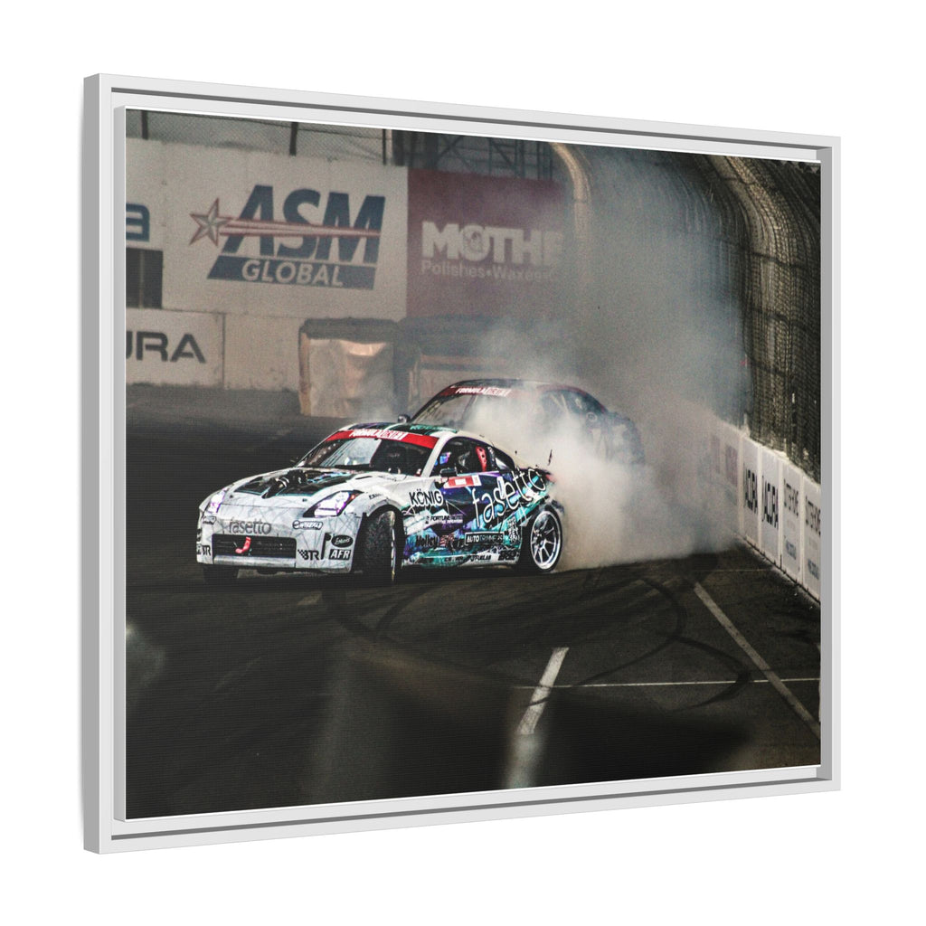 Drift Racing Canvas Print — Framed Matte Automotive Wall Art