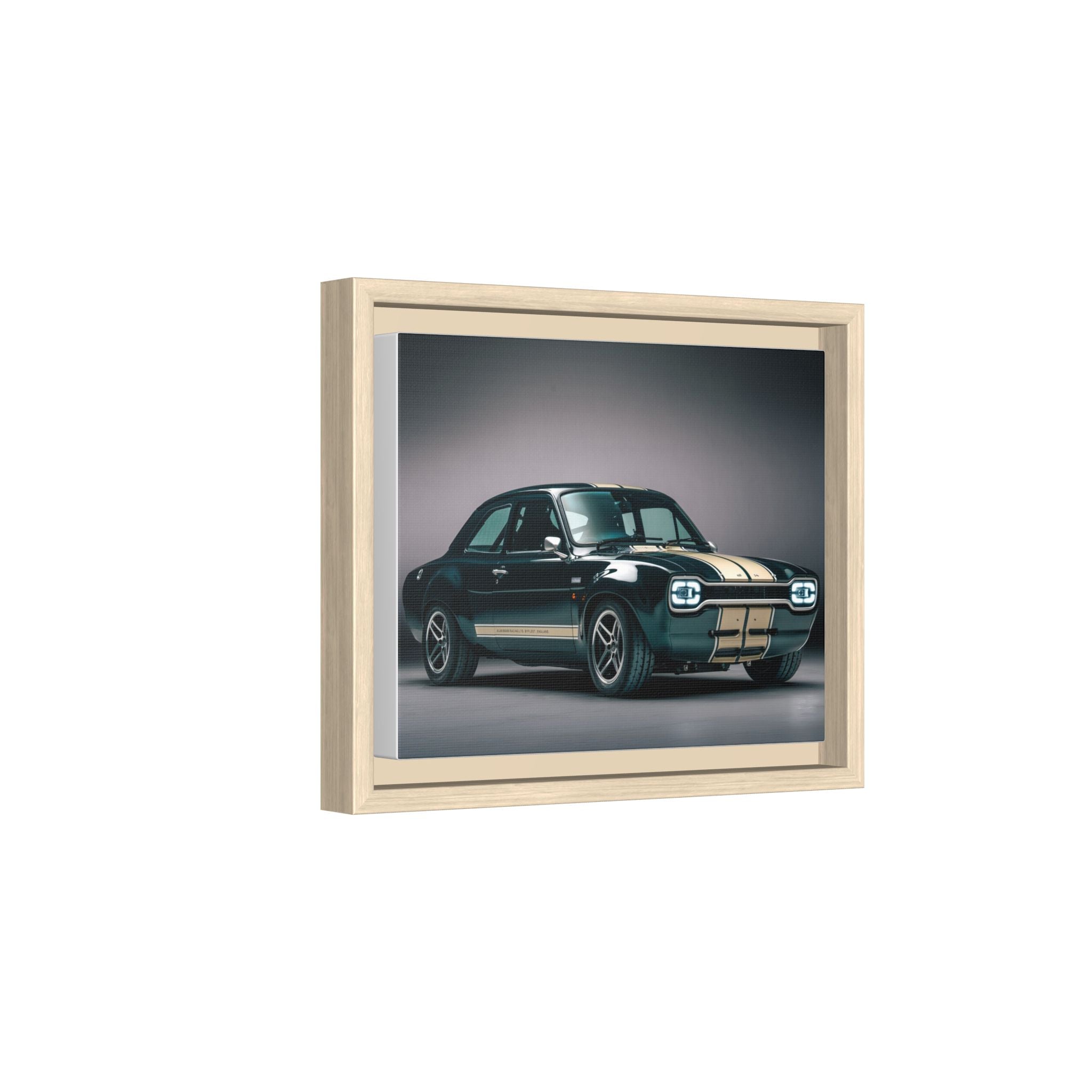Framed Matte Canvas – Classic Retro Muscle Car Wall Art
