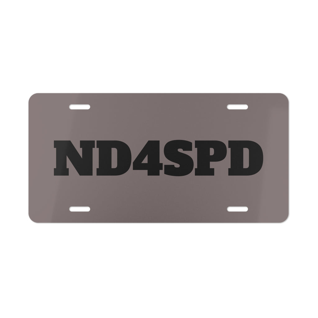 Vanity Plate - 'ND4SPD' Custom Metal License Plate