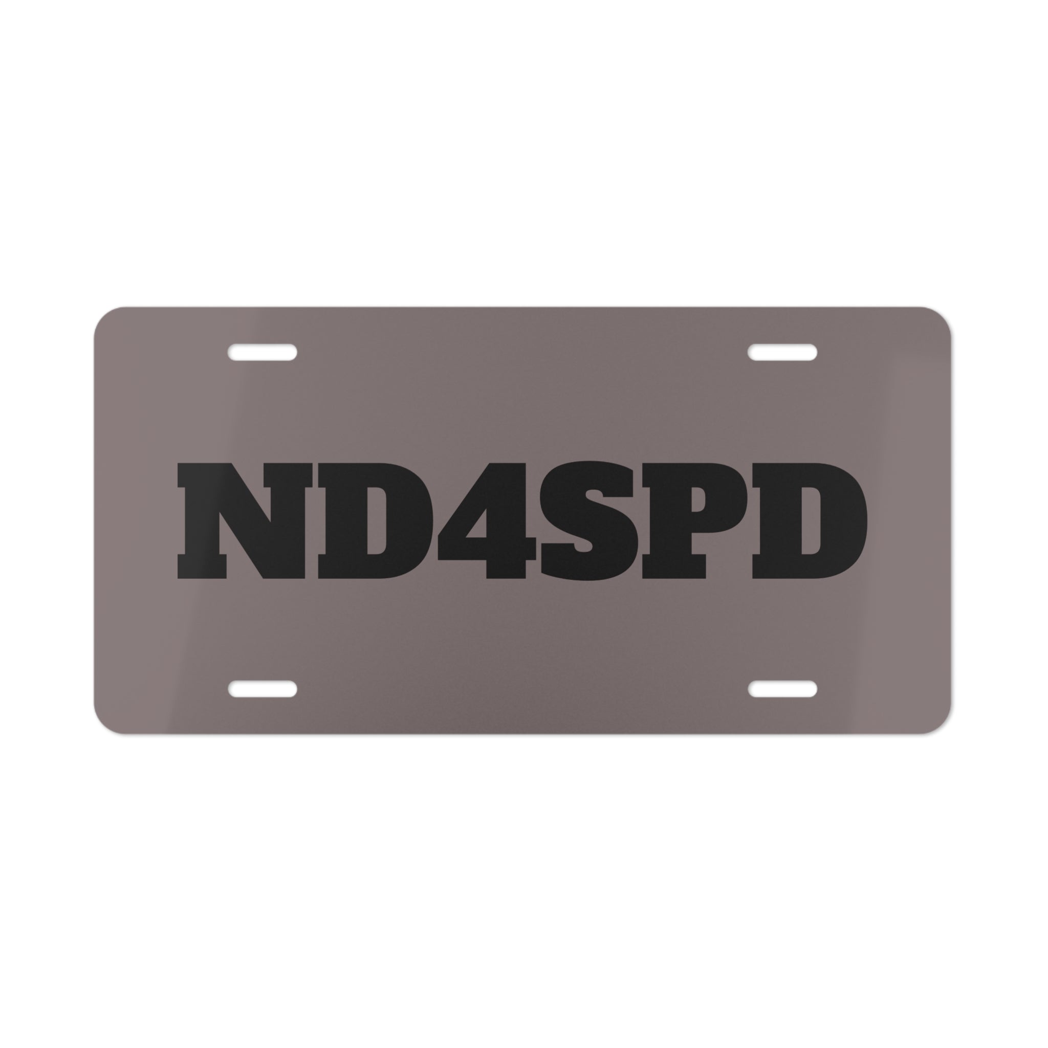 Vanity Plate - 'ND4SPD' Custom Metal License Plate