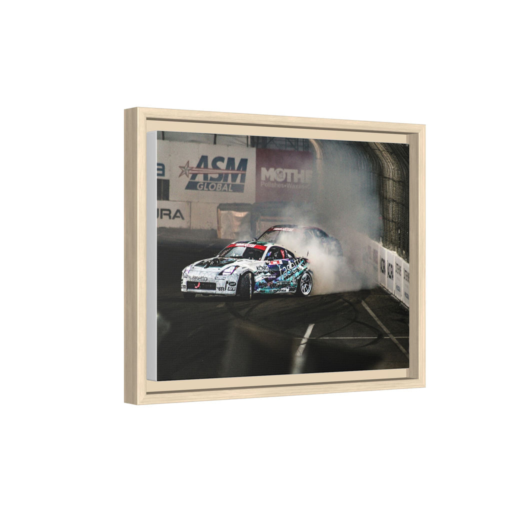 Drift Racing Canvas Print — Framed Matte Automotive Wall Art