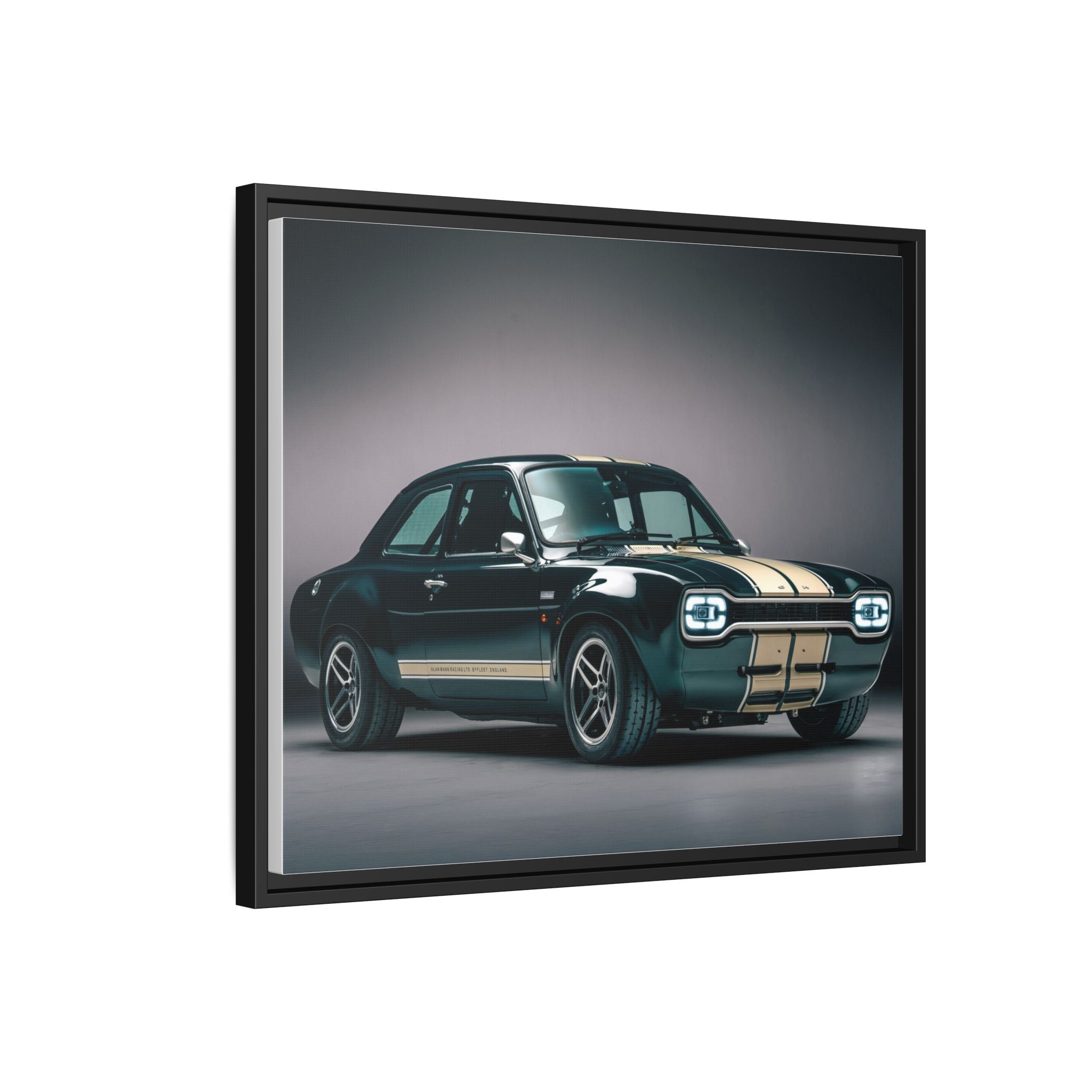 Framed Matte Canvas – Classic Retro Muscle Car Wall Art