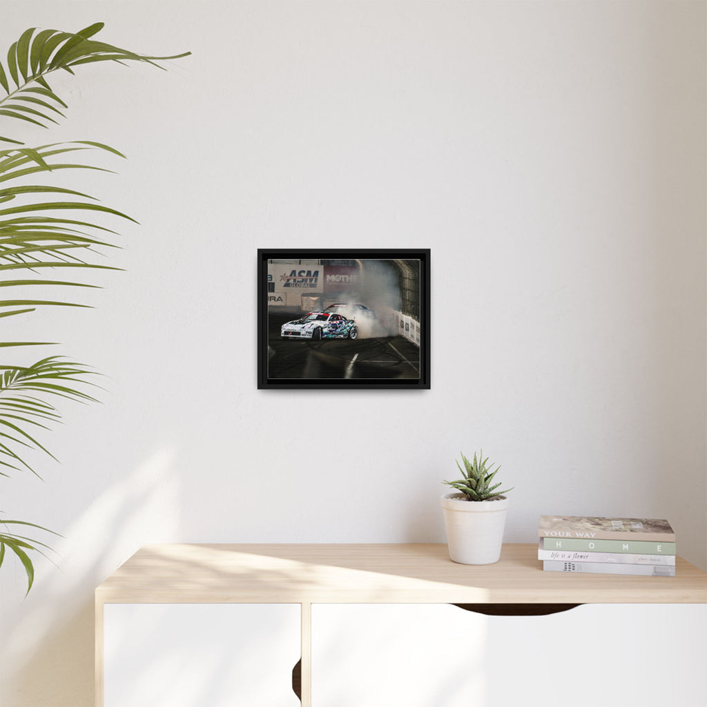 Drift Racing Canvas Print — Framed Matte Automotive Wall Art