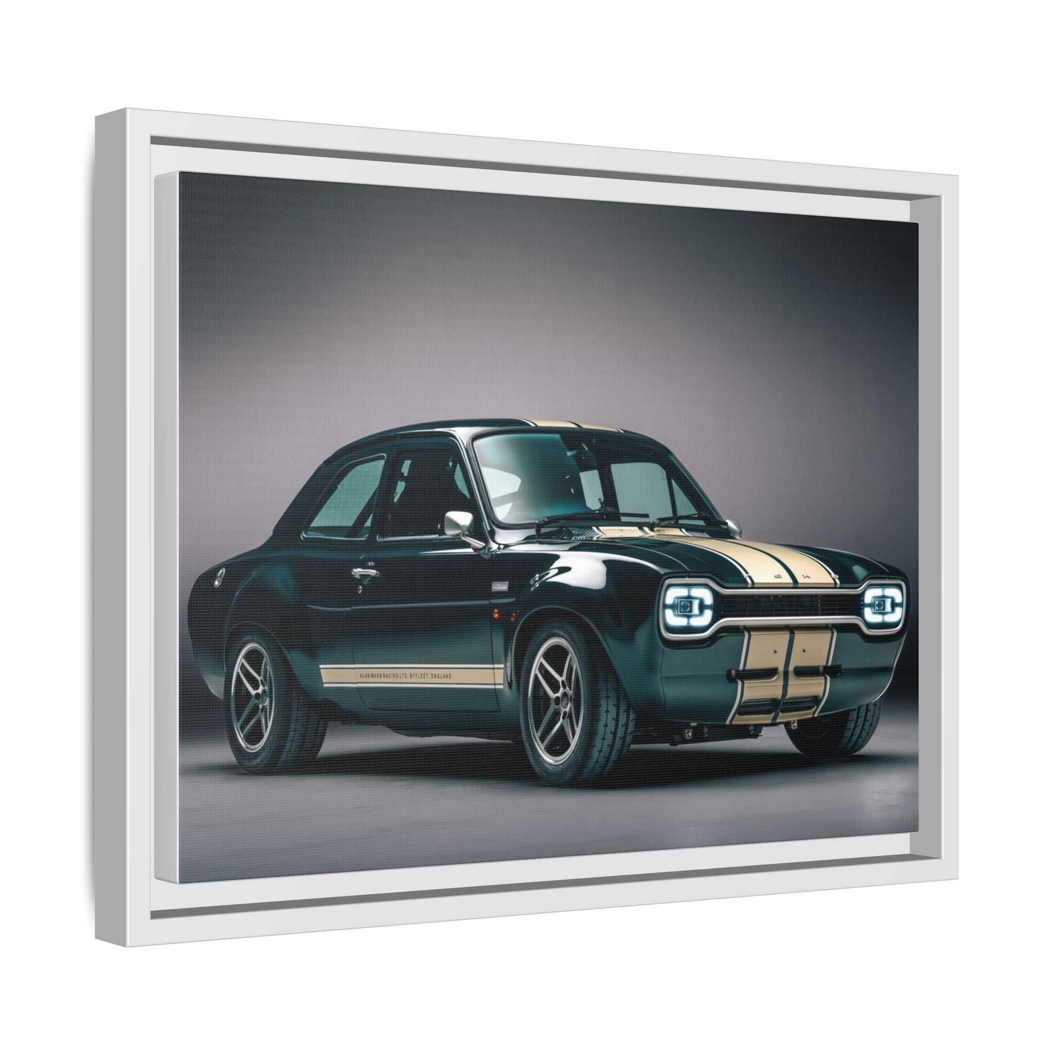 Framed Matte Canvas – Classic Retro Muscle Car Wall Art