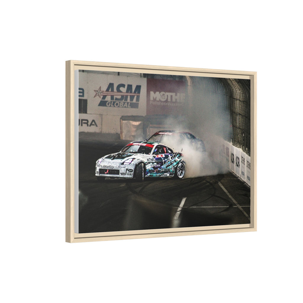 Drift Racing Canvas Print — Framed Matte Automotive Wall Art