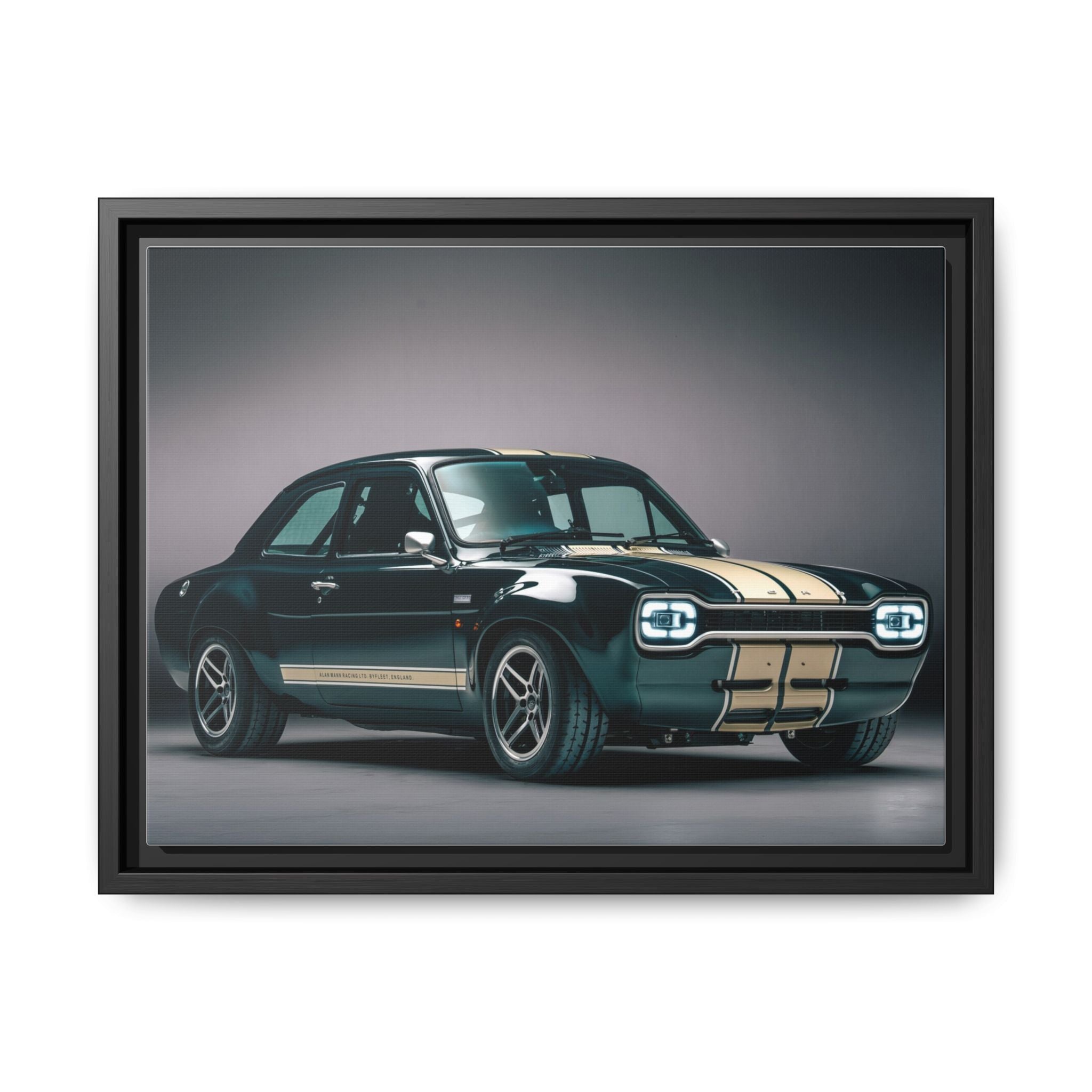 Framed Matte Canvas – Classic Retro Muscle Car Wall Art
