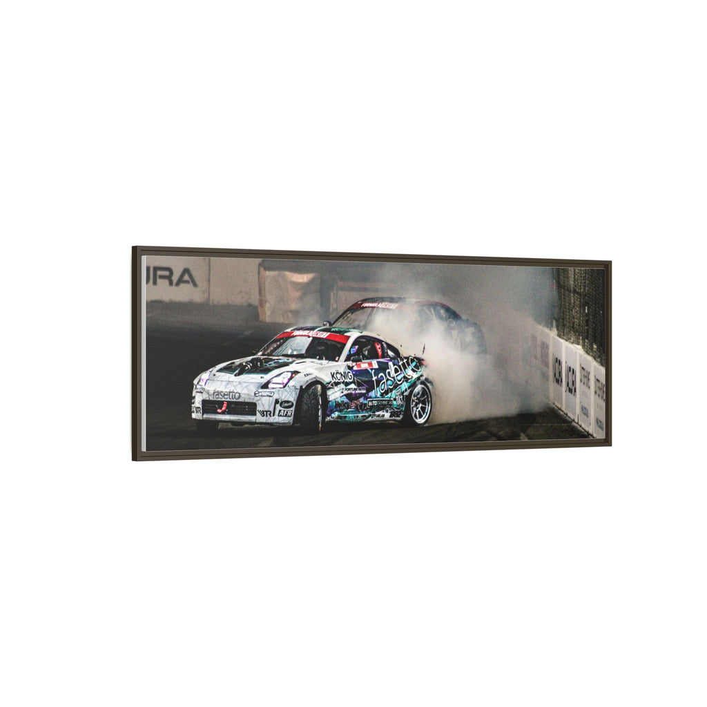 Drift Racing Canvas Print — Framed Matte Automotive Wall Art