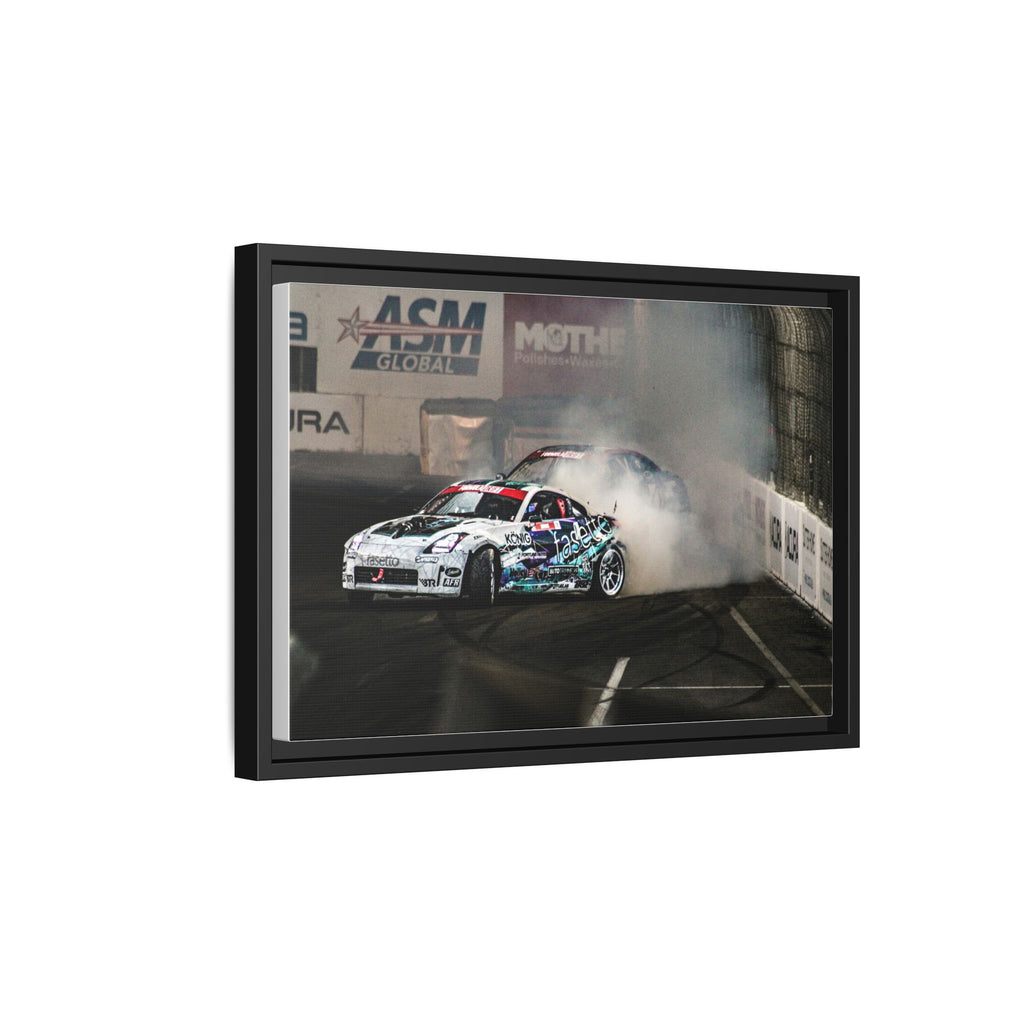 Drift Racing Canvas Print — Framed Matte Automotive Wall Art