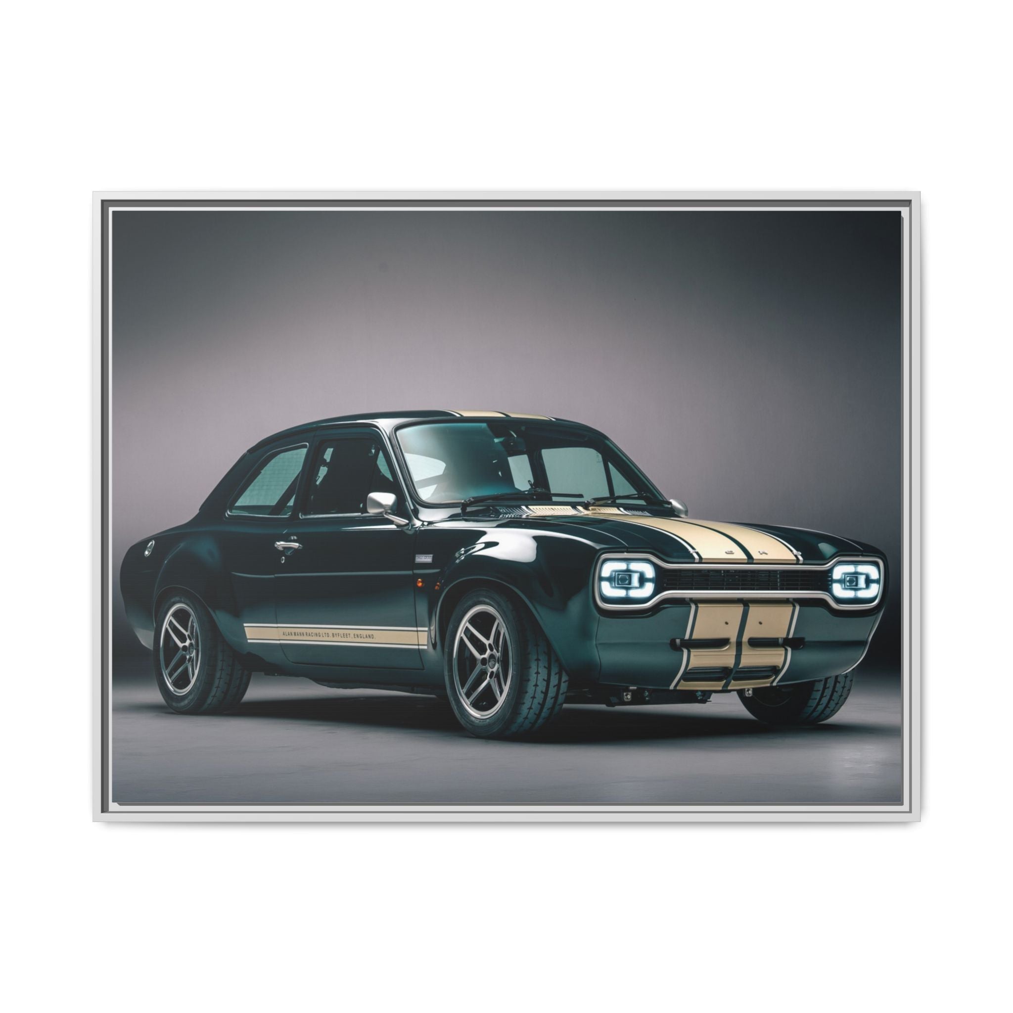 Framed Matte Canvas – Classic Retro Muscle Car Wall Art
