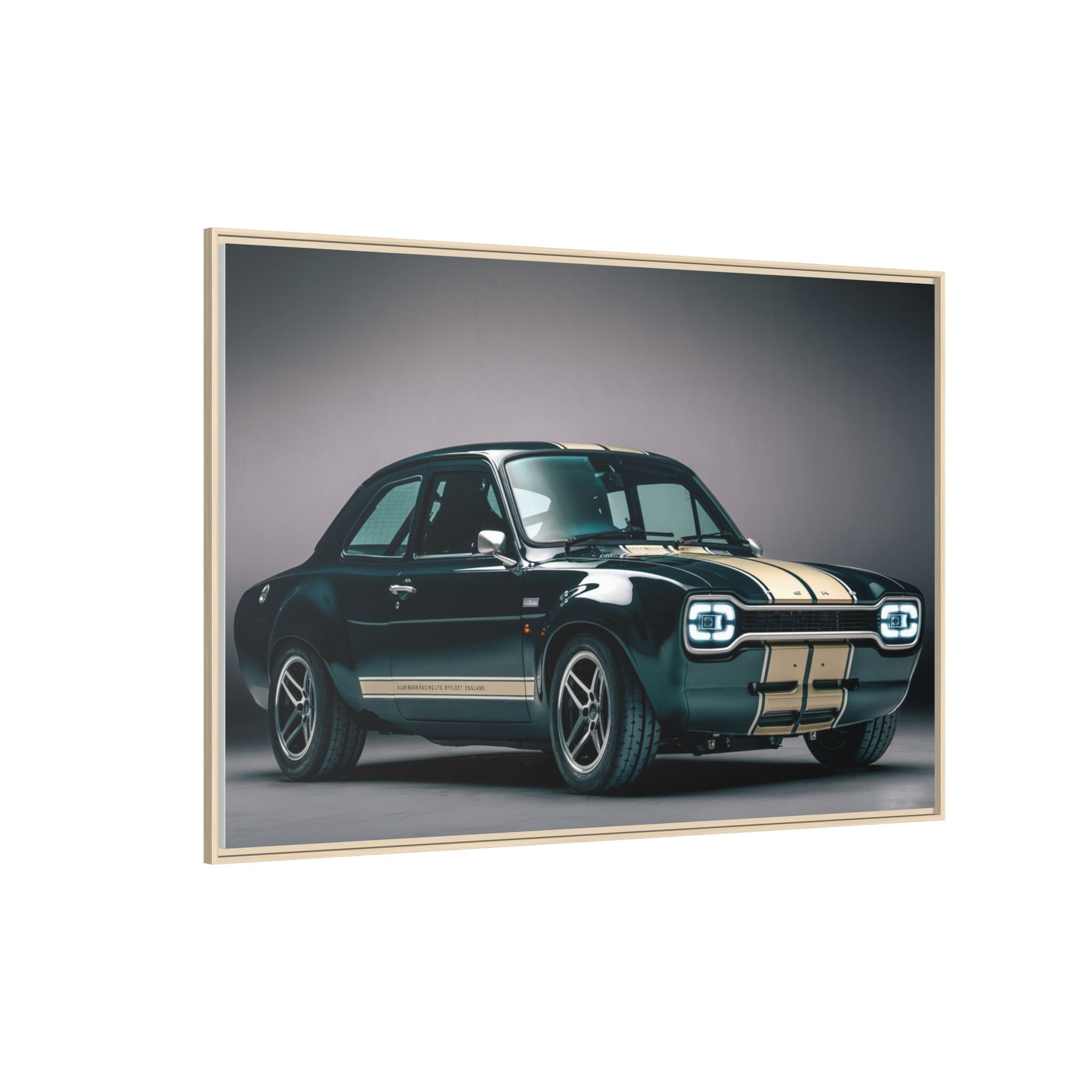 Framed Matte Canvas – Classic Retro Muscle Car Wall Art