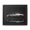 Framed Matte Canvas: Sleek Sports Car Reflection Wall Art