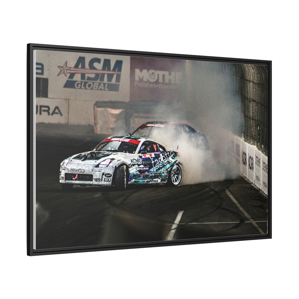 Drift Racing Canvas Print — Framed Matte Automotive Wall Art