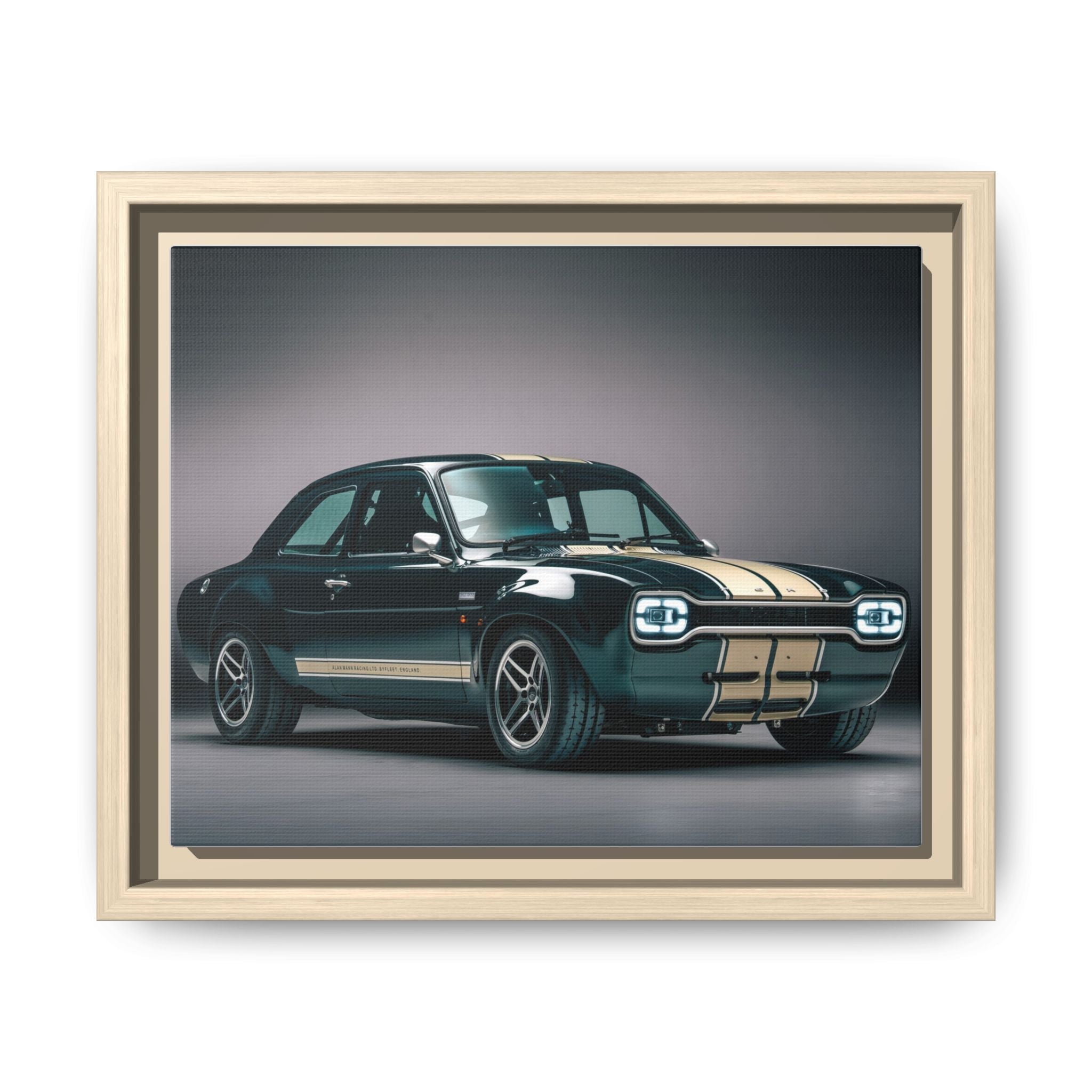 Framed Matte Canvas – Classic Retro Muscle Car Wall Art