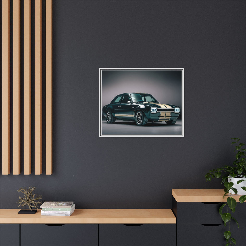 Framed Matte Canvas – Classic Retro Muscle Car Wall Art