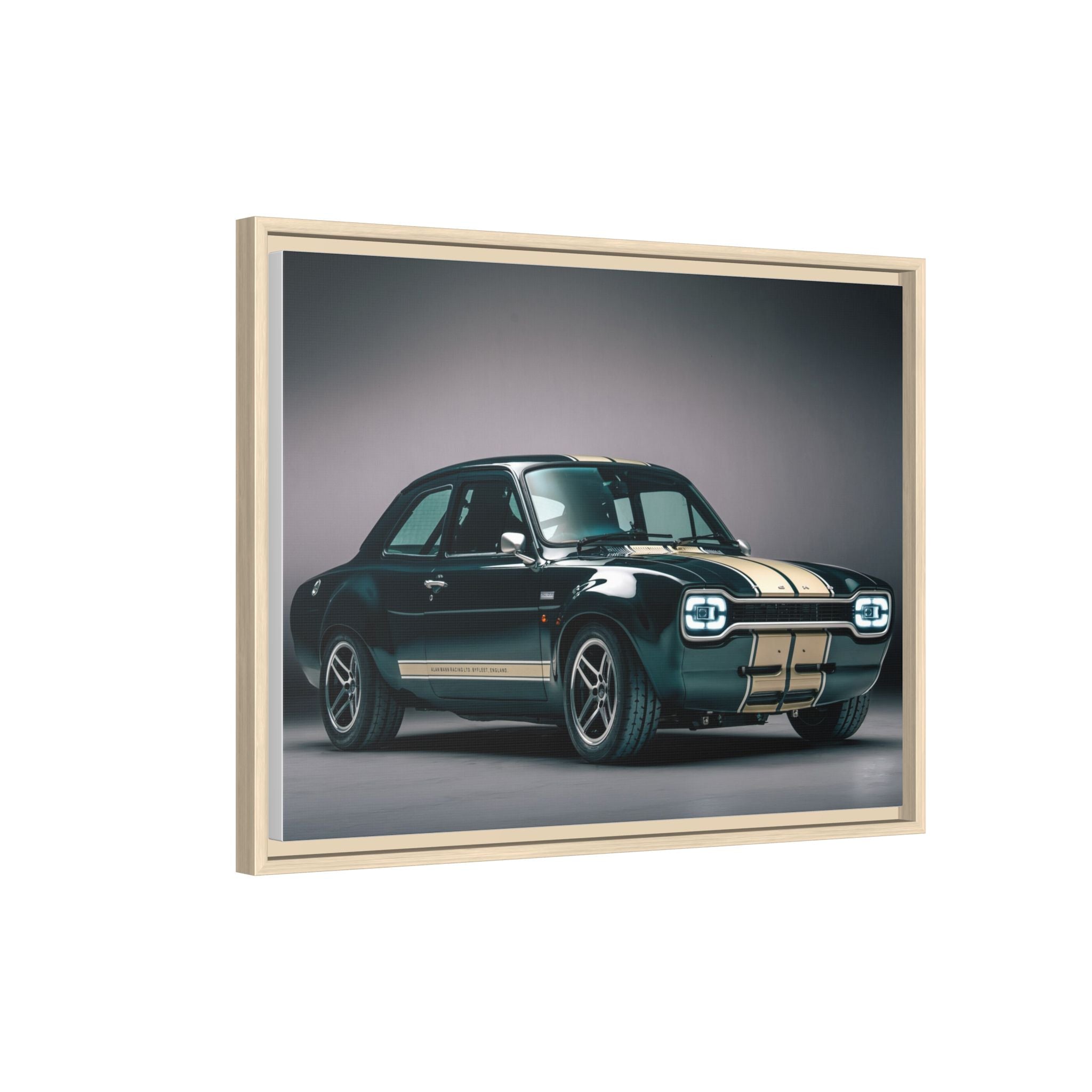 Framed Matte Canvas – Classic Retro Muscle Car Wall Art