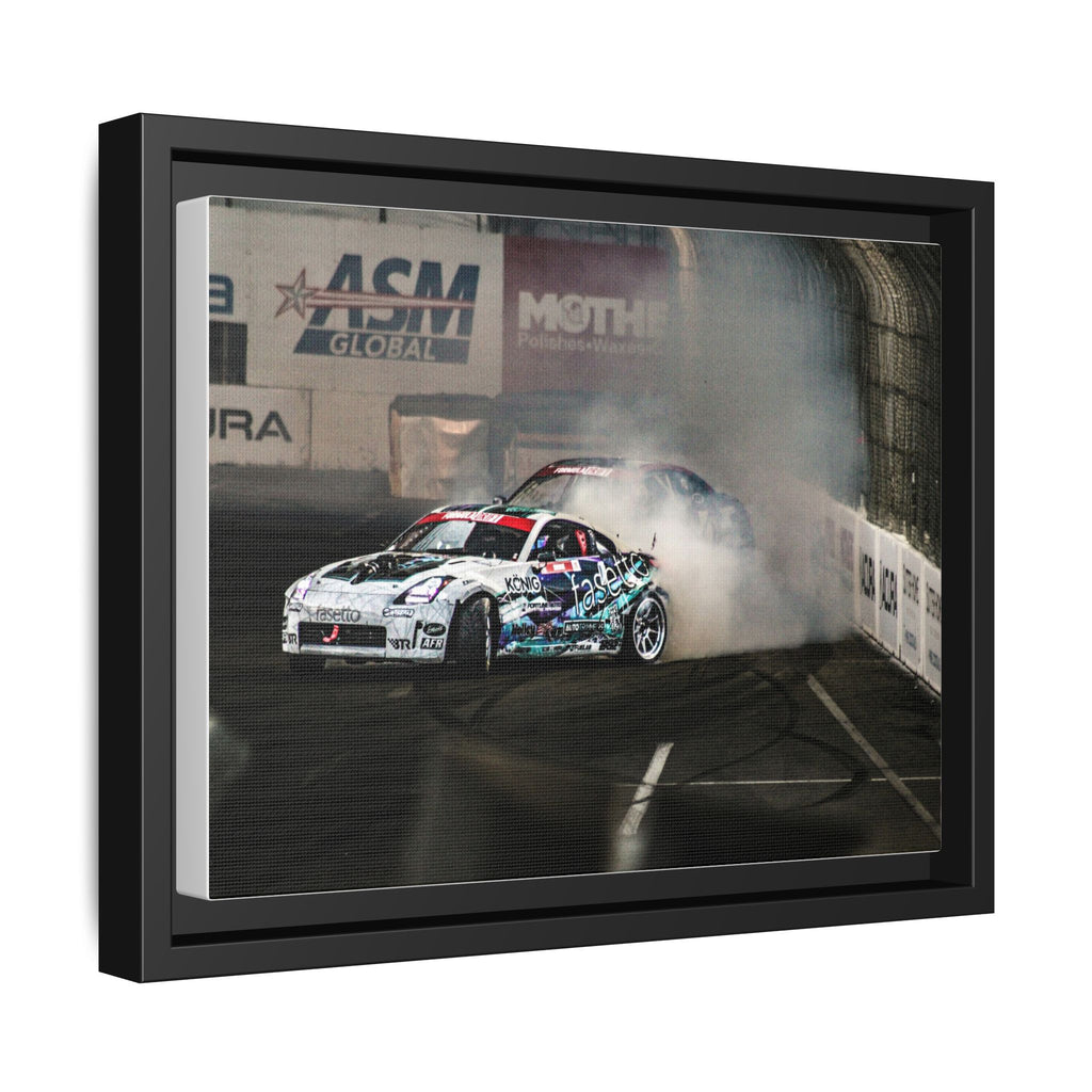 Drift Racing Canvas Print — Framed Matte Automotive Wall Art