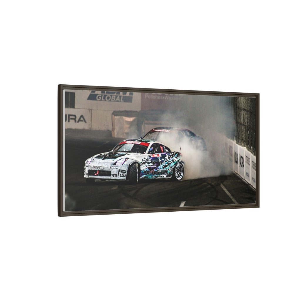 Drift Racing Canvas Print — Framed Matte Automotive Wall Art