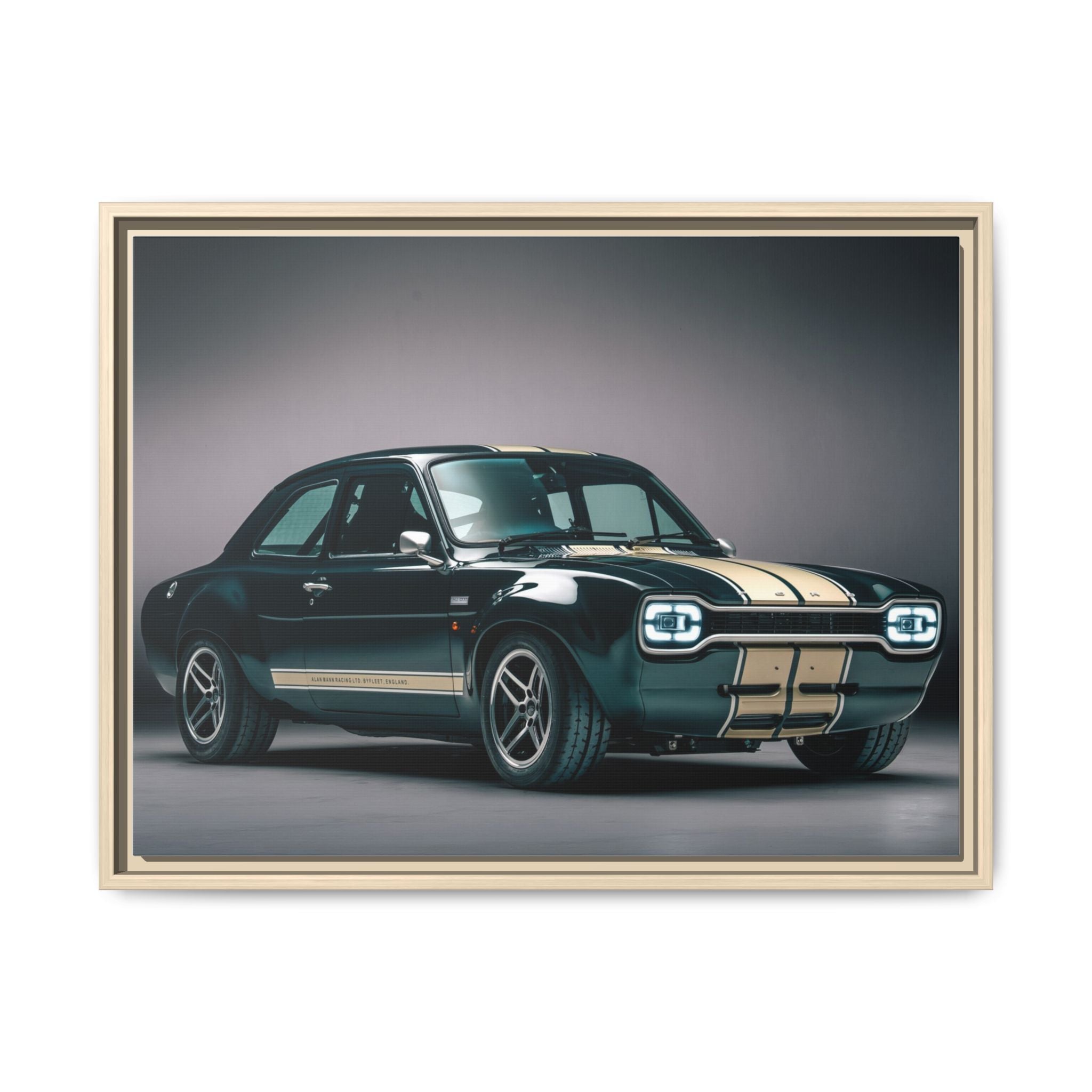 Framed Matte Canvas – Classic Retro Muscle Car Wall Art