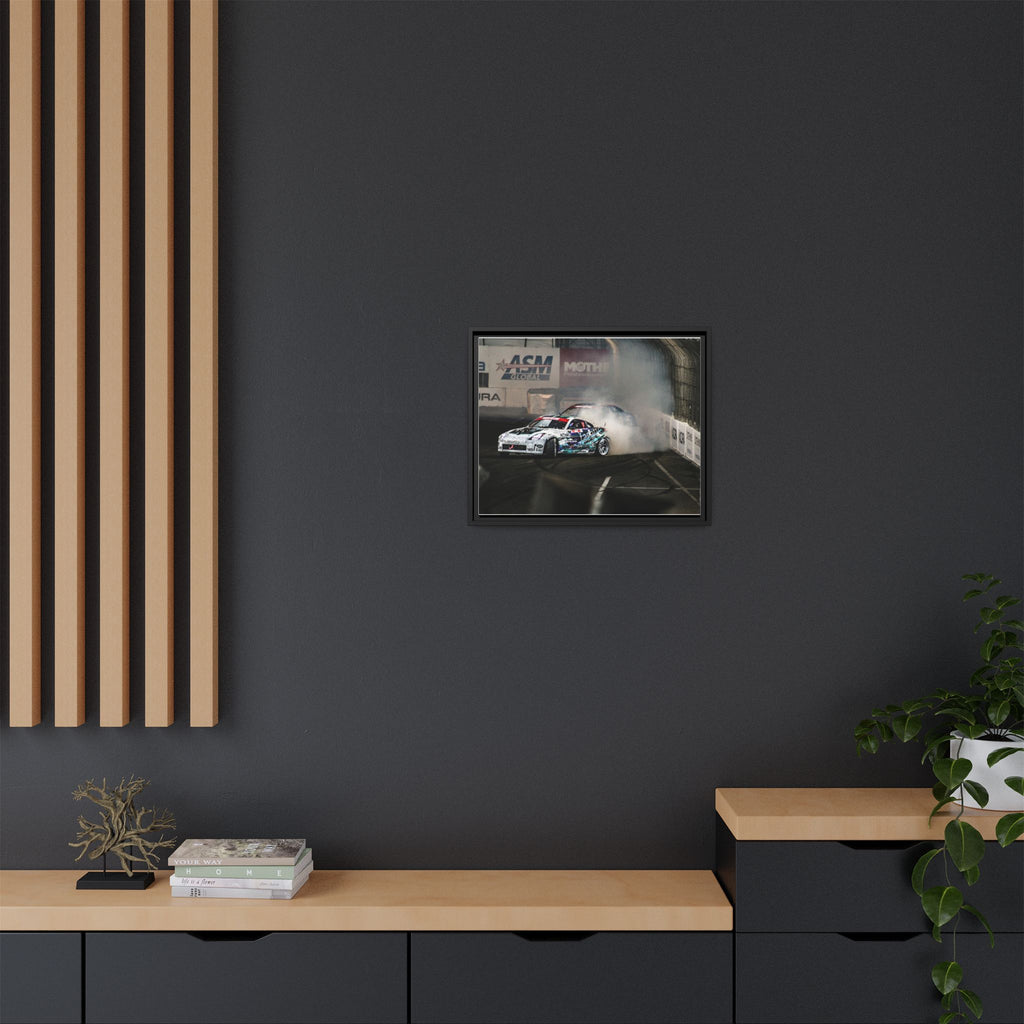 Drift Racing Canvas Print — Framed Matte Automotive Wall Art