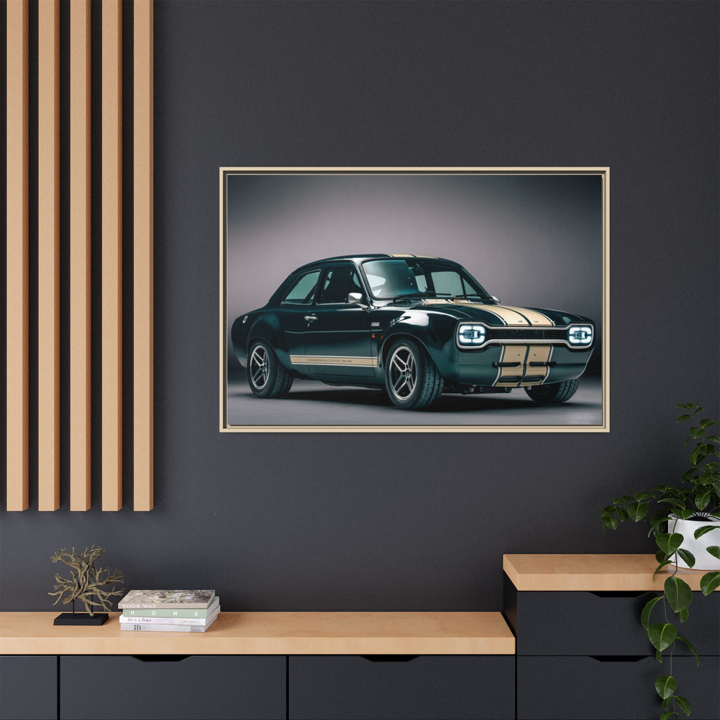 Framed Matte Canvas – Classic Retro Muscle Car Wall Art