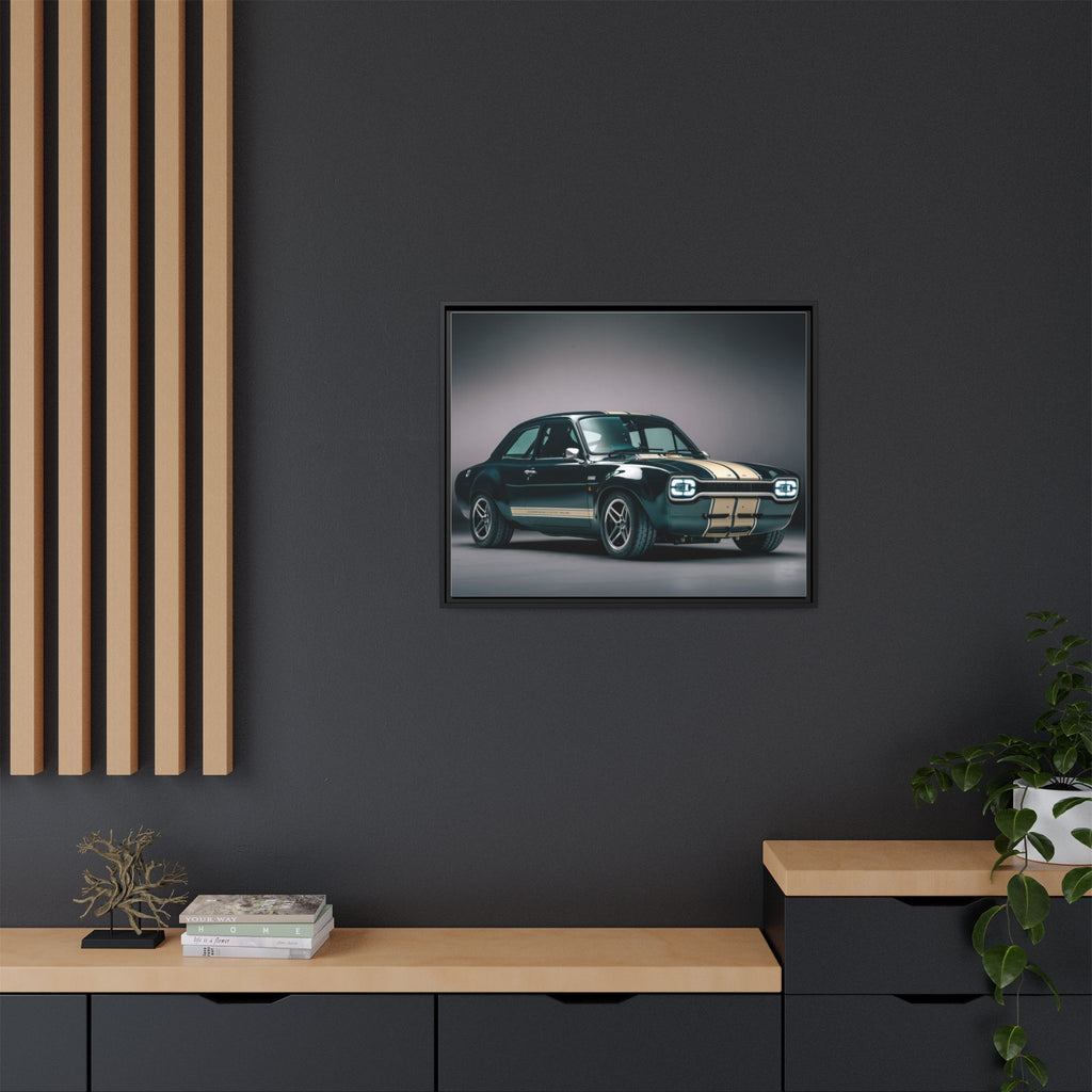 Framed Matte Canvas – Classic Retro Muscle Car Wall Art