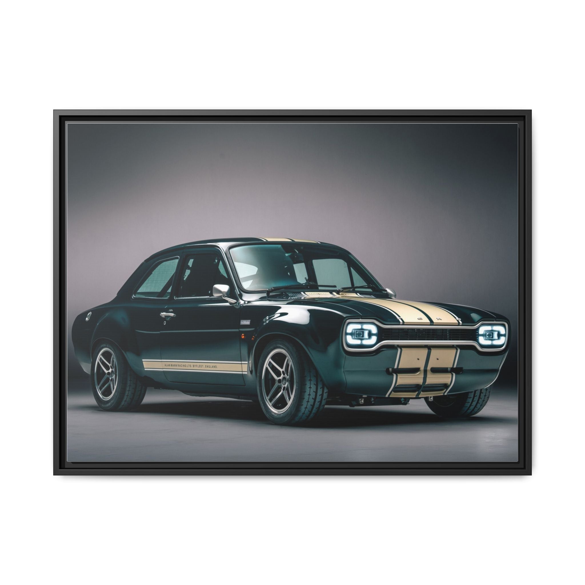 Framed Matte Canvas – Classic Retro Muscle Car Wall Art