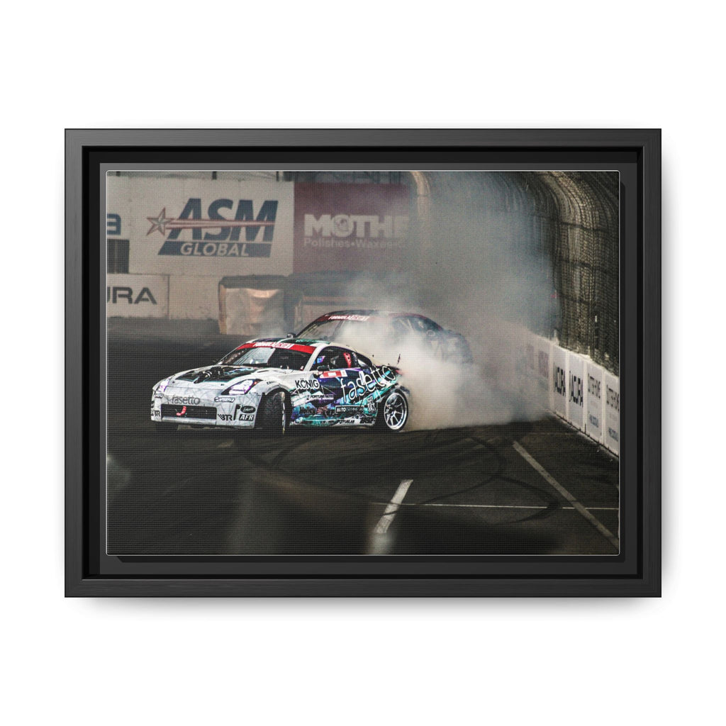 Drift Racing Canvas Print — Framed Matte Automotive Wall Art