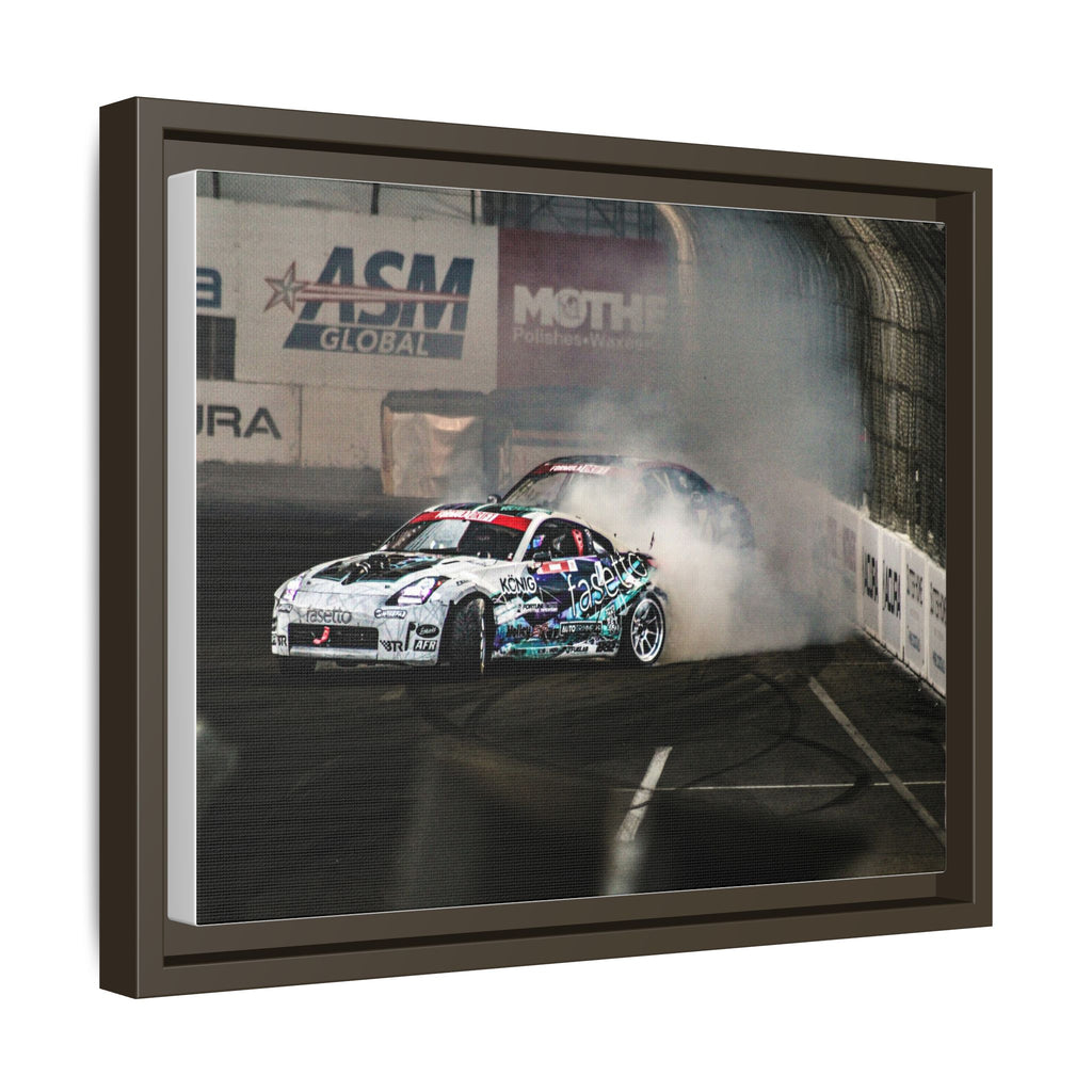 Drift Racing Canvas Print — Framed Matte Automotive Wall Art