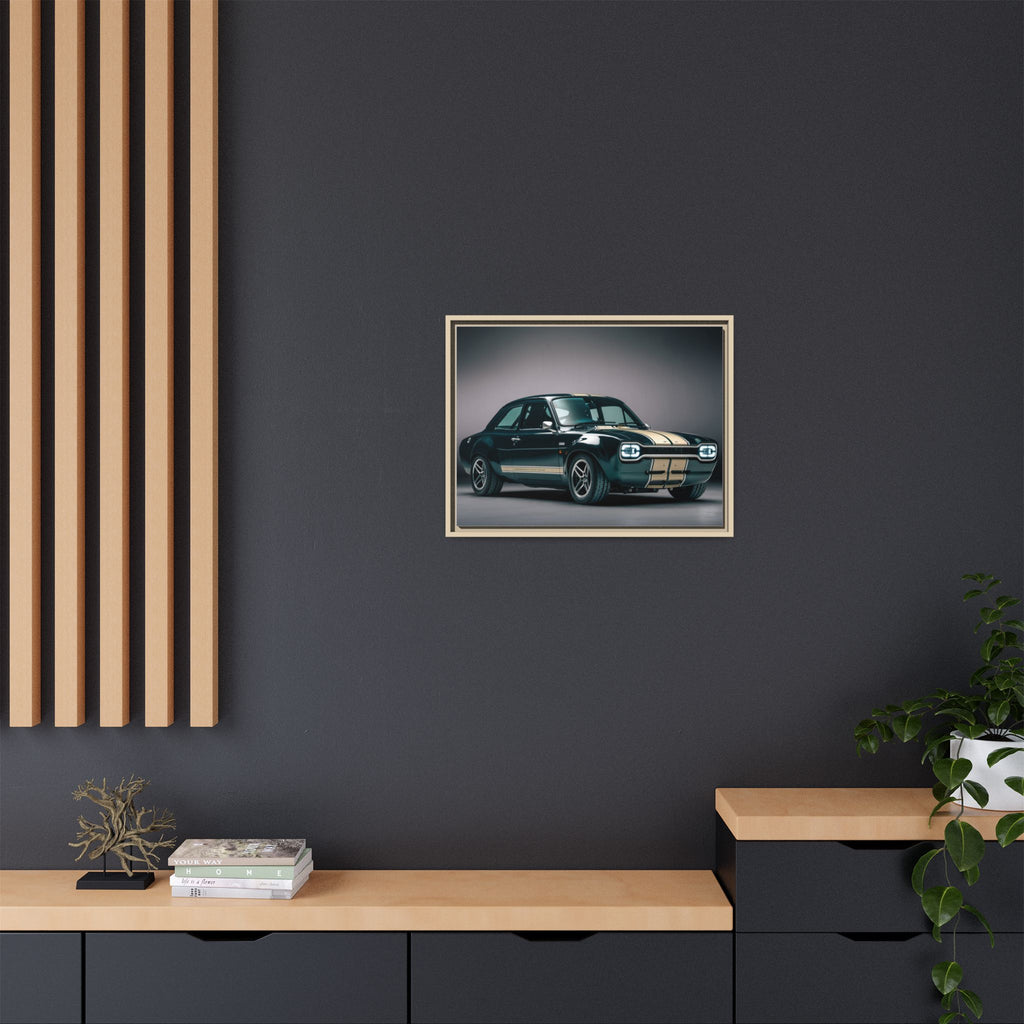 Framed Matte Canvas – Classic Retro Muscle Car Wall Art