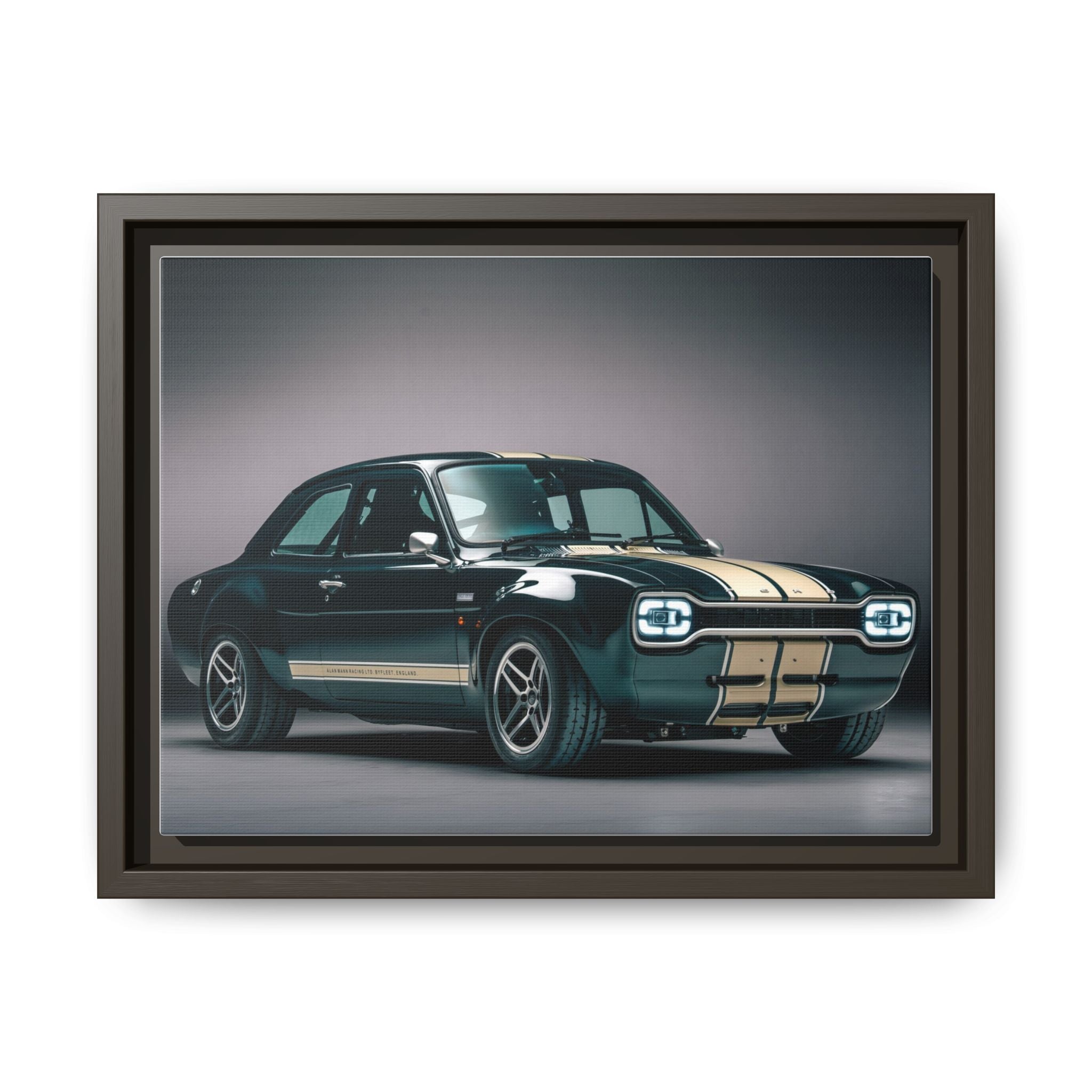 Framed Matte Canvas – Classic Retro Muscle Car Wall Art
