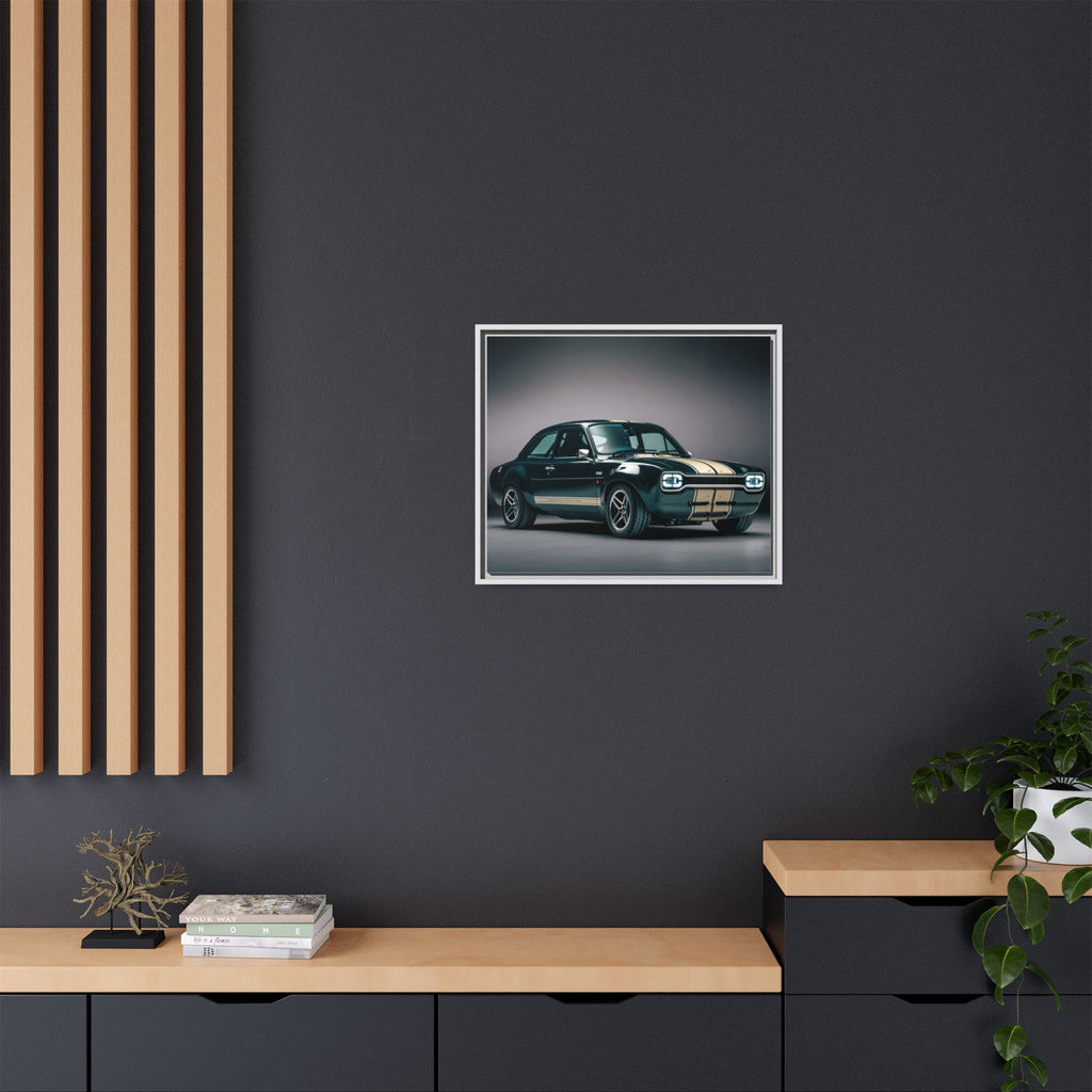 Framed Matte Canvas – Classic Retro Muscle Car Wall Art