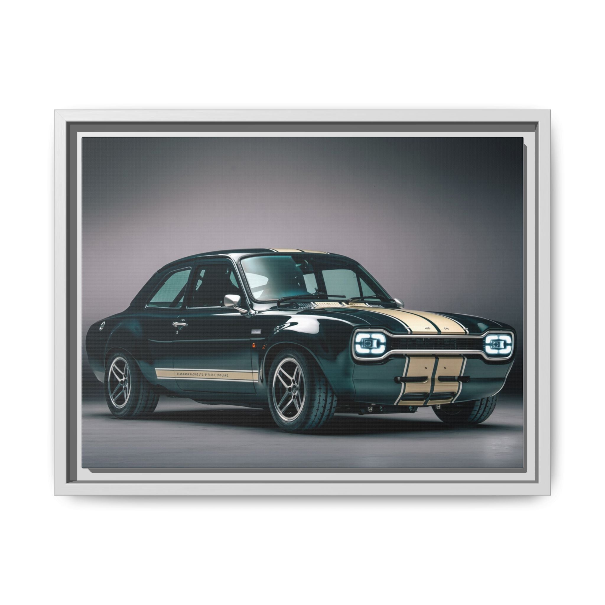 Framed Matte Canvas – Classic Retro Muscle Car Wall Art