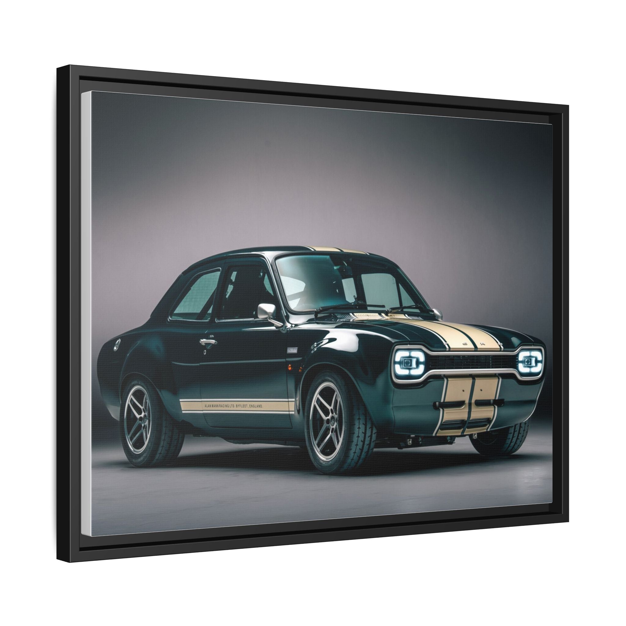 Framed Matte Canvas – Classic Retro Muscle Car Wall Art